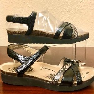 Abeo Chloe Sandals Black Womens Size US 6 NW